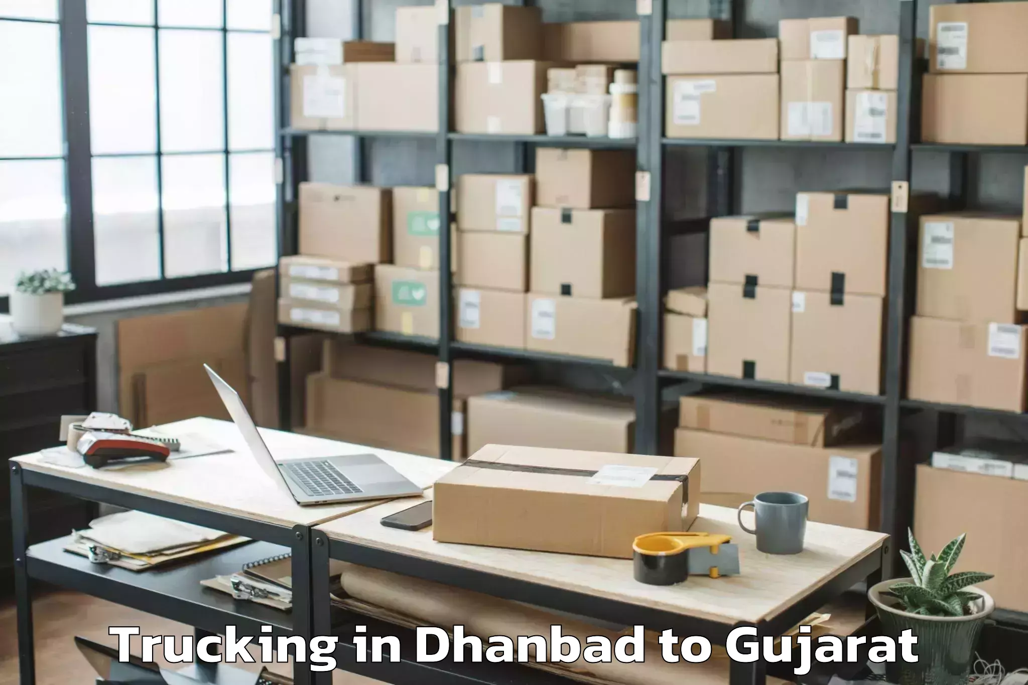 Expert Dhanbad to Kalavad Trucking